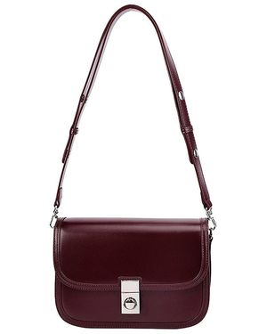 Adele Berto Leather Shoulder Bag - Purple