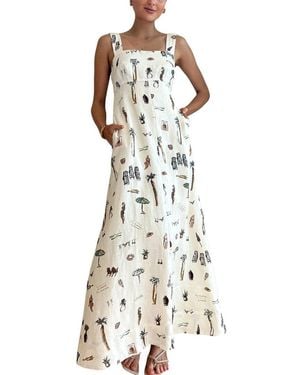 Esea Linen-Blend Dress - White
