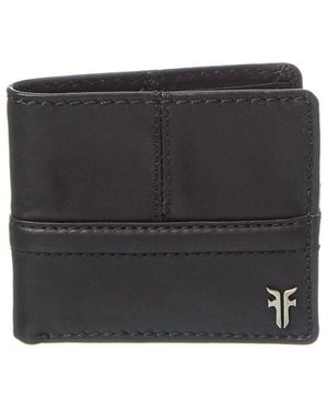 Frye Nash Leather Double Billfold Wallet - Black
