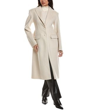 Lamarque Hourglass Wool Coat - Natural