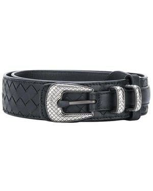 Bottega Veneta Leather Belt - Black
