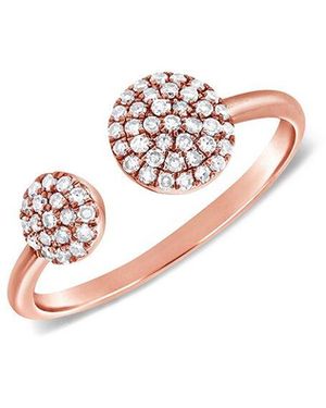 Sabrina Designs 14k Rose Gold 0.24 Ct. Tw. Diamond Open Disc Ring - White