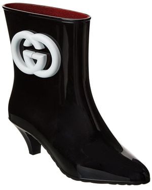 Gucci Interlocking G Rubber Bootie - Black