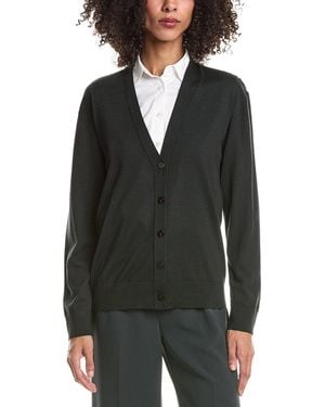 Theory V-Neck Wool Cardigan - Black