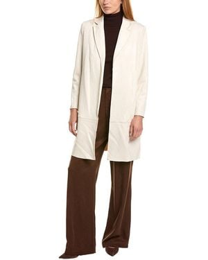 Tahari Scuba Long Coat - Natural