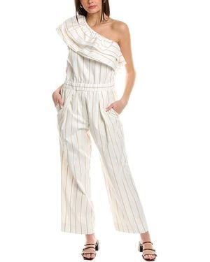 Brunello Cucinelli One-shoulder Jumpsuit - Natural