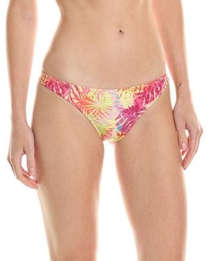 Ramy Brook Palm Printed Isla Bikini Bottom - Pink