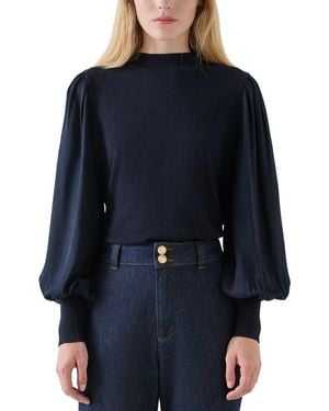 LK Bennett Erica Knitted Top - Blue