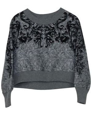 Dolce & Gabbana Embroidered Crew Neck Sweatshirt, Size It, 36 (authentic Pre- Loved) - Gray