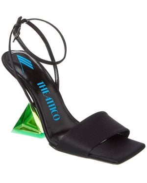 The Attico Cheope Satin Sandal - Black