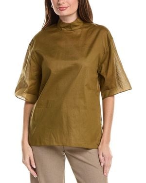 Adam Lippes Brynn Silk-Lined Top - Green