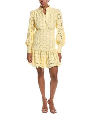 Bardot Remy Spot Lace Mini Dress - Yellow