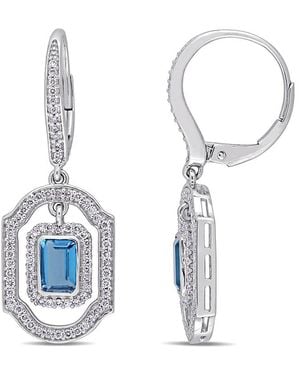Diamond Select Cuts 14k 1.95 Ct. Tw. Diamond Earrings - Blue