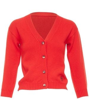 Loewe Anagram Embroidered Wool Crop Cardigan, Size Int (Authentic Pre- Loved)