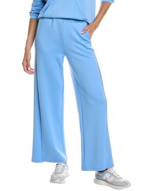 Vintage Havana Cloud Fleece Wide Leg Pant - Blue
