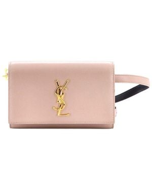 Saint Laurent Classic Monogram Kate Belt Bag Mini (authentic Pre-loved) - Pink