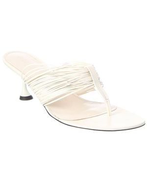 Proenza Schouler Cable T Strap Leather Sandal - White