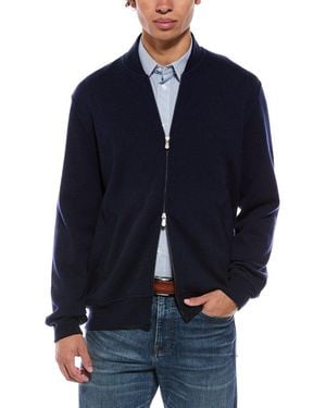 Brunello Cucinelli Knit Cashmere-Blend Jacket - Blue