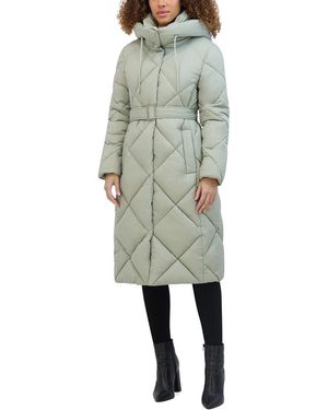 Kenneth Cole Powder Touch Matte Quilted Coat - Natural