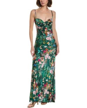 L'Agence Sayla Long Dress - Green