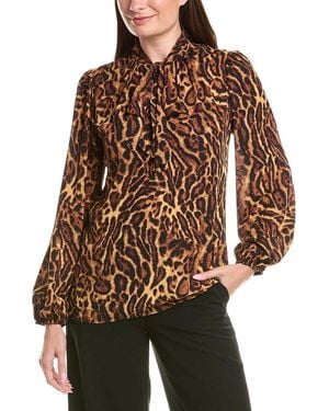 Joseph Ribkoff Balloon Sleeve Top - Brown