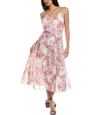 Reiss Pippa Strappy Printed Maxi Dress - Pink