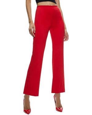 Alice + Olivia Alice + Olivia Rmp Mr. Back-zip Bootcut Ankle Pant - Red