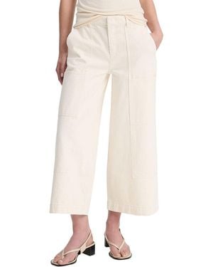 Vince Mid Rise Utility Crop Wide Pant - Natural