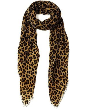 Blue Pacific Leopard Scarf - Black
