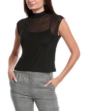 Kenneth Cole Layer Mock Neck Tank - Black