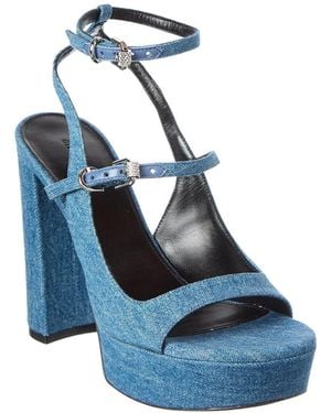 Givenchy Voyou Denim Platform Sandal - Blue