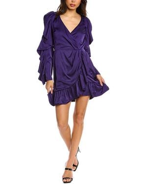 AMUR Charmeuse Mini Dress - Purple
