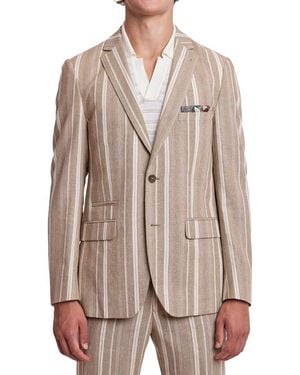 Paisley & Gray Dover Linen-blend Jacket - Brown