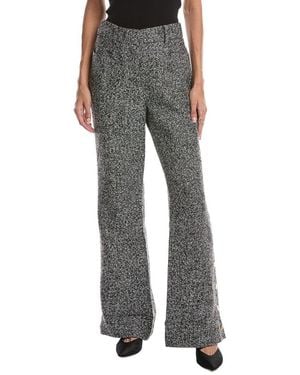Toccin Gracie Button Detail Wool-Blend Pant - Gray