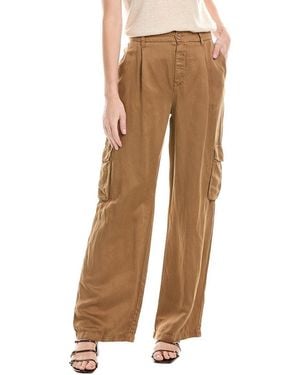 Bella Dahl Pleated Wide Leg Linen-Blend Pant - Natural