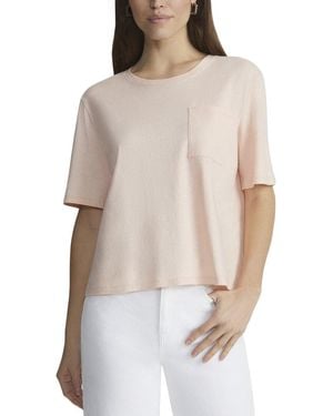 Lafayette 148 New York Linen-Blend T-Shirt - Natural