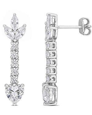 Rina Limor 3.62 Ct. Tw. Lab-Grown Sapphire Earrings - White