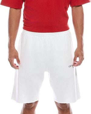 Off-White c/o Virgil Abloh Off- Caravag Paint Sweatshort - Red