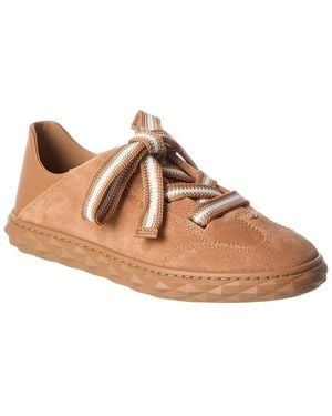 Jimmy Choo Diamond Light Flex/F Leather Trainer - Brown