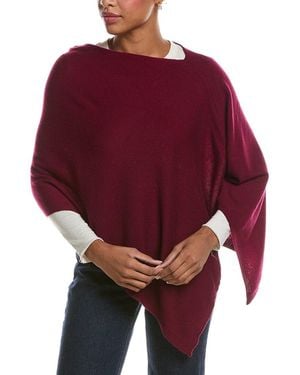 Sofiacashmere Sofiacashmere Jersey Solid Wool & Cashmere-Blend Poncho - Red