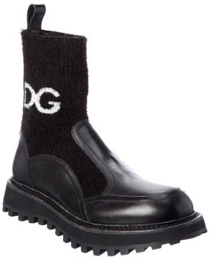 Dolce & Gabbana Leather Boot - Black