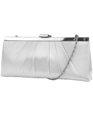 Jessica Mcclintock Blaire Satin Clutch - Grey
