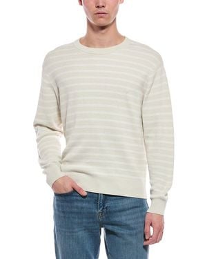 Rag & Bone Lewis Striped Crewneck Sweatshirt - White