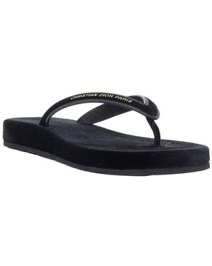Dior Velvet 2023 Platform Sandal (Authentic Pre-Loved) - Blue
