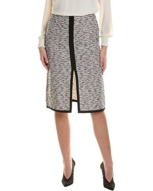 St. John Tweed Pencil Skirt - Grey