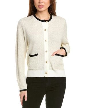 Gracia Textured Wool-Blend Cardigan - Natural