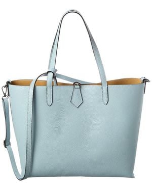 Italian Leather Shoulder Bag - Blue