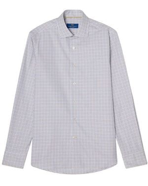Robert Talbott Reynolds Twill Tattersall Dress Shirt - White