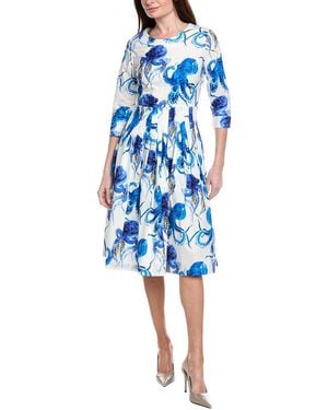 Samantha Sung Florance A-Line Dress - Blue