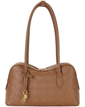 Tiffany & Fred Paris Tiffany & Fred Woven Leather Shoulder Bag - Brown